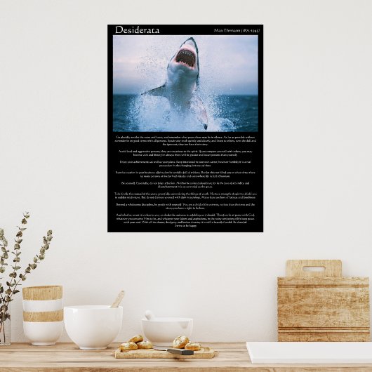 Posters voor het haaienspringen van Desiderata (Keuken)