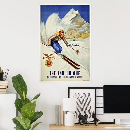 Posters voor het reizen naar het dalende gedeelte (Thuiskantoor)