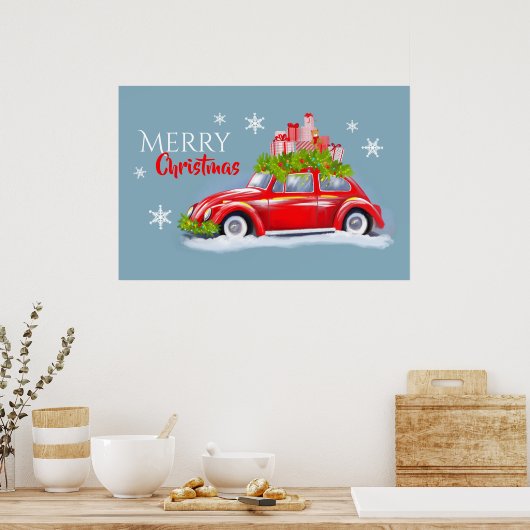 Posters voor vrolijk kerstfeest (Keuken)