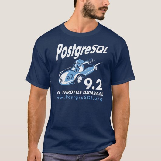 PostgreSQL 9.2 Basic Tshirt (Mannen) (Voorkant)