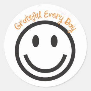 Postieve Gezegden Sticker-Grateful Ronde Sticker