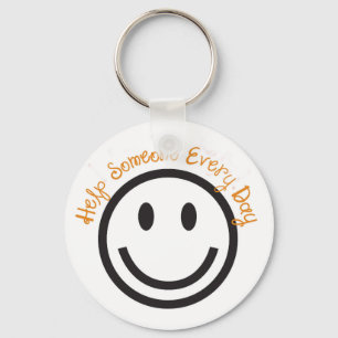 Postive Gift Sleutelhanger-Help elke dag iemand Sleutelhanger