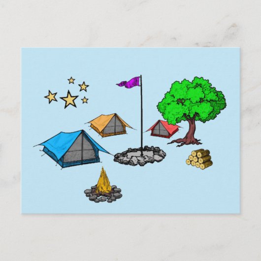 Postkaart Camping (Voorkant)