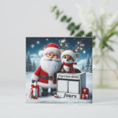 Postkaart "De Vader komt in ..." Save The Date (Staand voorkant)