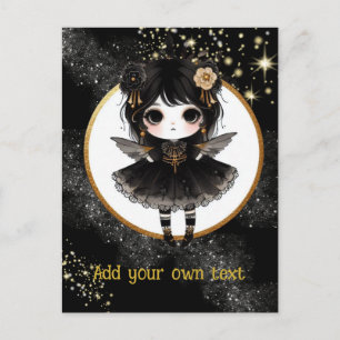 POSTKAART   Goth-meisjes Kawaii Chibi Aardige Maat