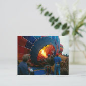 Postkaart - Hete luchtballon vullen (Staand voorkant)