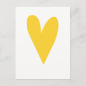 Postkaart met Gele Hart (Voorkant)