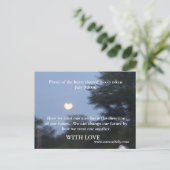 Postkaart met hartvormige maan (Staand voorkant)