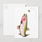 Postkaart Regenboogforel Fly Fishing (Voorkant / Achterkant)