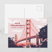 Postkaart San Francisco, CA - Golden Gate Bridge (Voorkant / Achterkant)