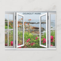 POSTKAART TUIN UITZICHT OP OCEAN COVE MAINE