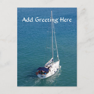 Postkaart voor zeilboot