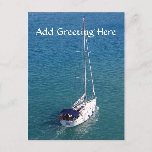 Postkaart voor zeilboot (Voorkant)