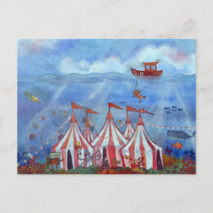 Postkaart Whimsical Onderwatercircus