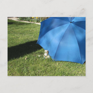 Postkarte - der Osterhase zu Besuch Briefkaart