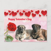 Postkarte English Mastiff Valentinstags Briefkaart (Voorkant)