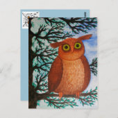 Postkarte Eule Briefkaart (Voorkant / Achterkant)
