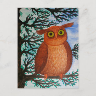 Postkarte Eule Briefkaart