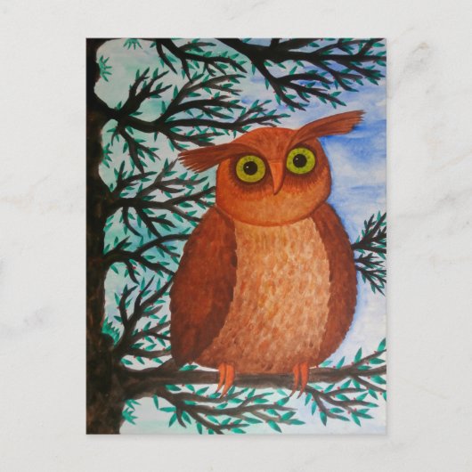 Postkarte Eule Briefkaart (Voorkant)