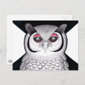 Postkarte Eule Briefkaart (Voorkant / Achterkant)