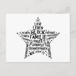 Postkarte "FAMILIENSTERN" Briefkaart