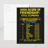 Postkarte „Friendship Highscore“ Briefkaart (Voorkant / Achterkant)
