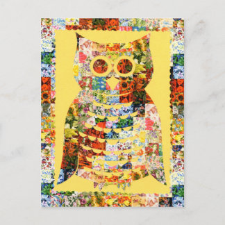 Postkarte Frühlings Eule Briefkaart