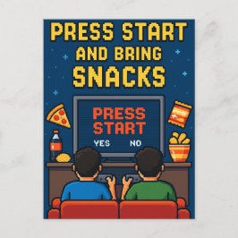 Postkarte für Retro-Gamer-Freunde Briefkaart