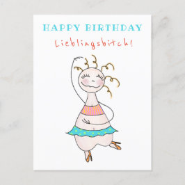 Postkarte Geburtstag Happy Birthday Lieblingsbitch Briefkaart