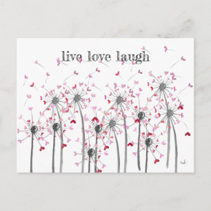 postkarte Herz Pusteblume Spruch spruchkarte liebe Briefkaart