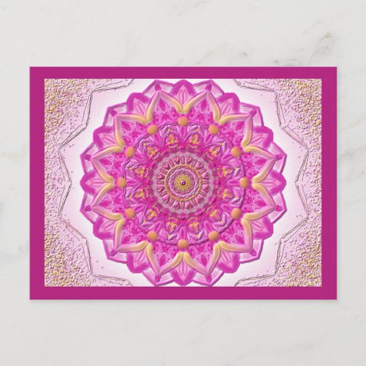 Postkarte MagicMandala Magenta Briefkaart (Voorkant)