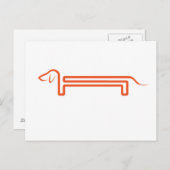 Postkarte mit Dackel Briefkaart (Voorkant / Achterkant)