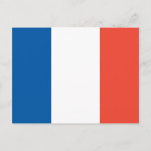Postkarte mit Frankreich Fahne Briefkaart