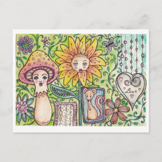 Postkarte mit lustigem Fantasiemotiv Briefkaart