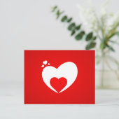Postkarte rot Herz Briefkaart (Staand voorkant)