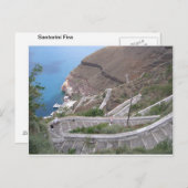 Postkarte Santorini Fira Treppe zum Hafen Briefkaart (Voorkant / Achterkant)