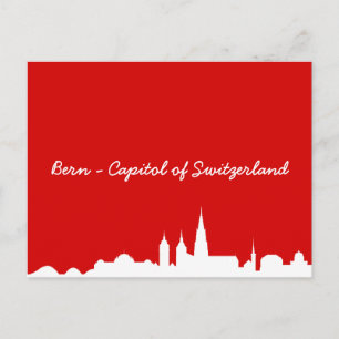 Postkarte Skyline Bern Briefkaart