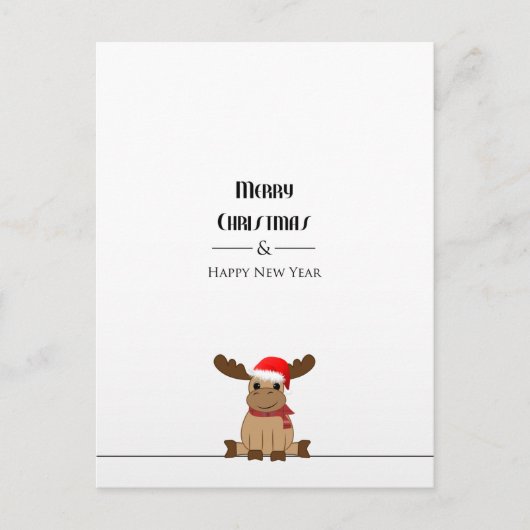 Postkarte Weihnachten Elch Briefkaart (Voorkant)