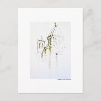 Postkarte Zeichnung Bleistift Hannover Landschaft Briefkaart