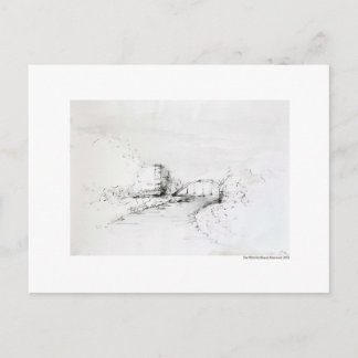 Postkarte Zeichnung Bleistift Hannover Landschaft Briefkaart