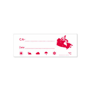 Postkruising-ID CA Canada Weatherdatum Zelfinktende Stempel