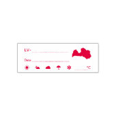 Postkruising ID LV Letland Latvija Weather Datum Zelfinktende Stempel (Design)