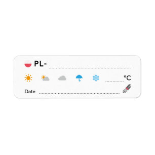 Postkruising ID PL Polen Polska Weather Date ラ ル Etiket