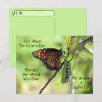 Postkruising Queen Butterfly & Monarch met ID Box