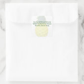 Postlabel anananas vierkante sticker (Tas)