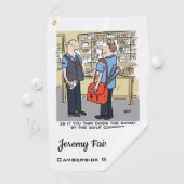 Postman heeft ronde in de buurt van golfbaan Carto Golfhanddoek (Insitu)