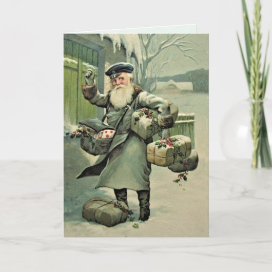 Postman Kerstmis Custom Feestdagen Kaart (Voorkant)