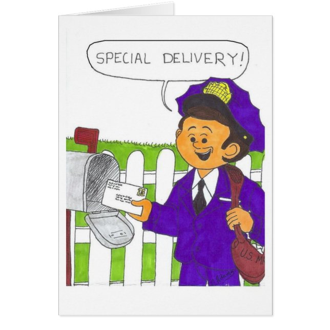 Postman met brief (Voorkant)