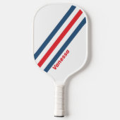 Postman nostalgische strepen met naam pickleball paddle (Achterkant)