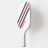 Postman nostalgische strepen met naam pickleball paddle (Links)
